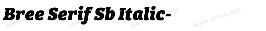 Bree Serif Sb Italic字体转换